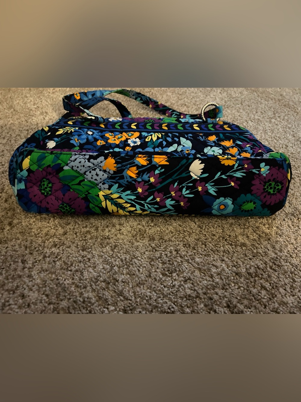 Vera Bradley Midnight Blues Medium Size Shoulder Bag - Picture 2 of 7